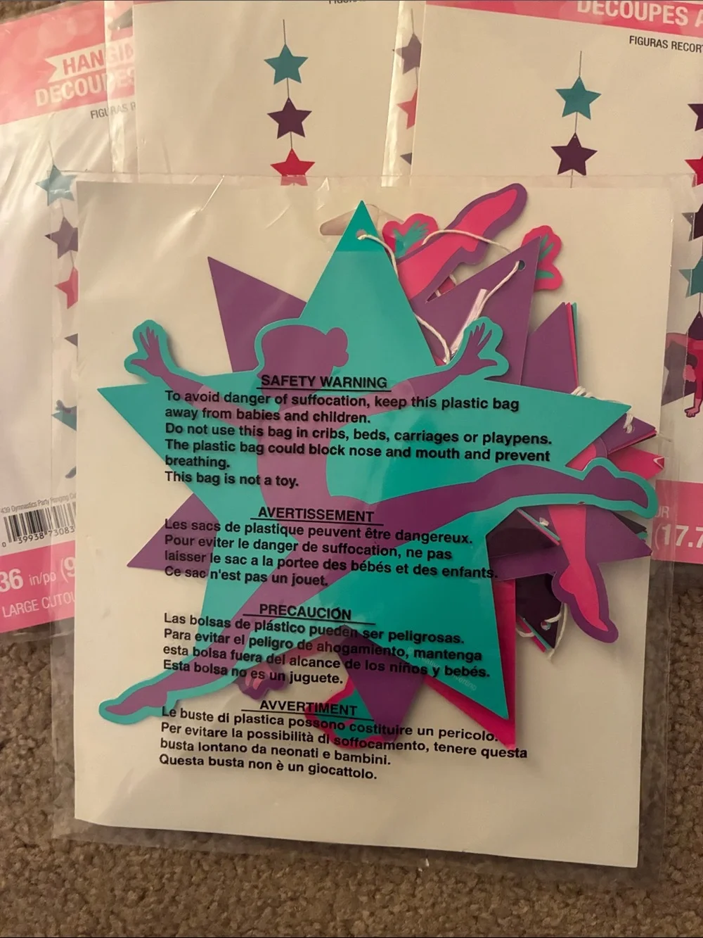 Girl’s Gymnastics Happy Birthday Party Supplies - 11 Pieces